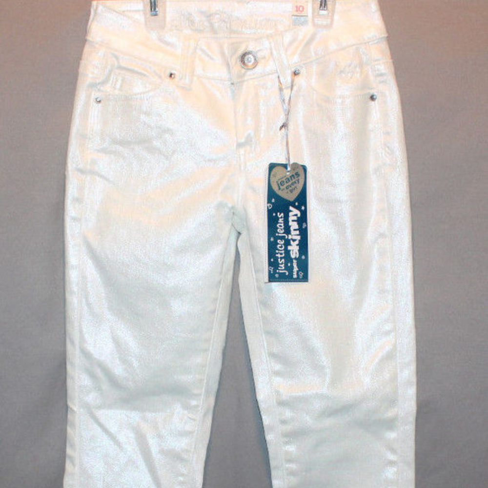Justice Girls Super Skinny Premium Jeans White